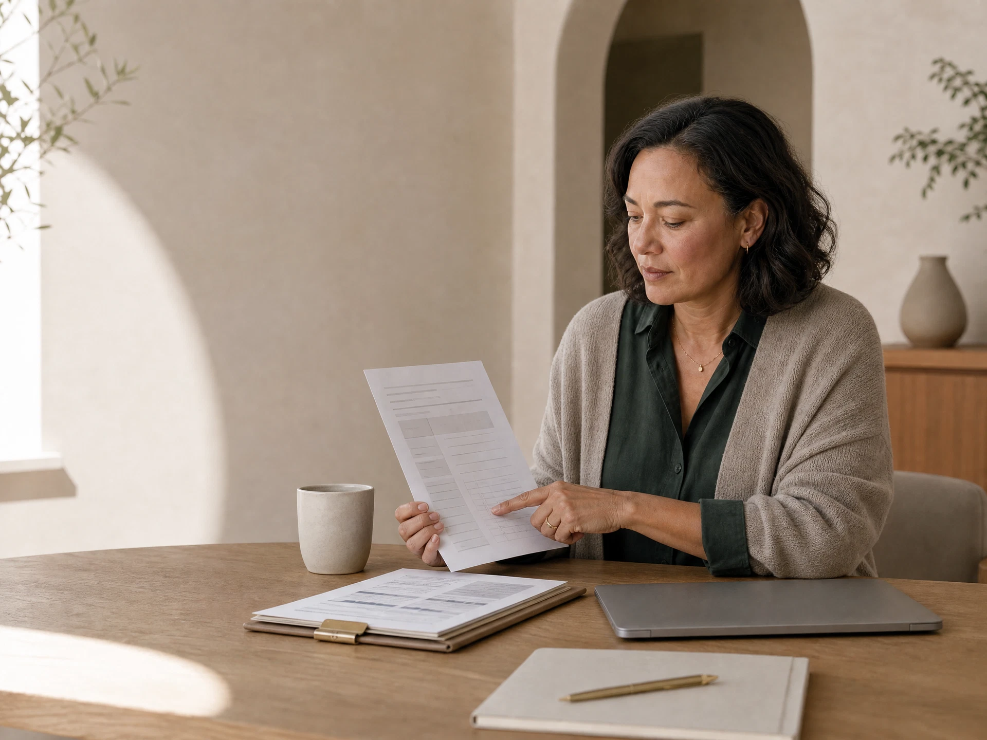 Licensed provider reviewing prescribing information and a patient chart